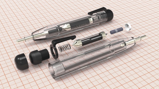 Phase Tester相位检测笔3D数模图纸 CREO设计 附STP缩略图